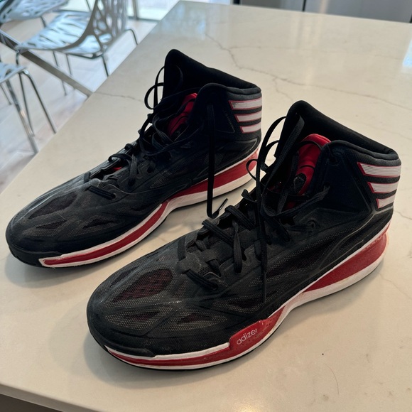 Adidas AdiZero Crazy Light Black/Red Size 13 - Picture 6 of 8